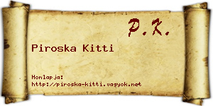 Piroska Kitti névjegykártya